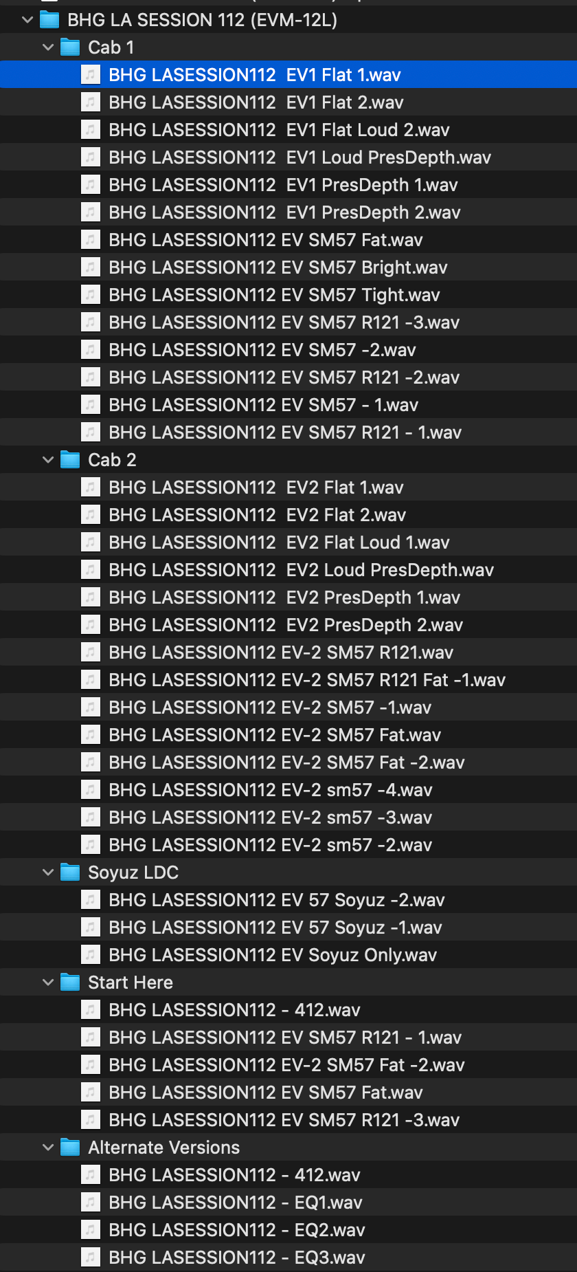 BHG LA SESSION 112 (EVM-12L Cabinet IR)